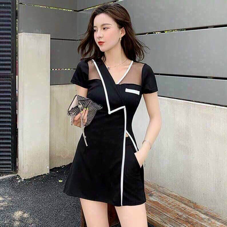 SET BỘ QUẦN ĐÙI ÁO CÁCH ĐIỆU PHỐI VIỀN CAO CẤP - K124