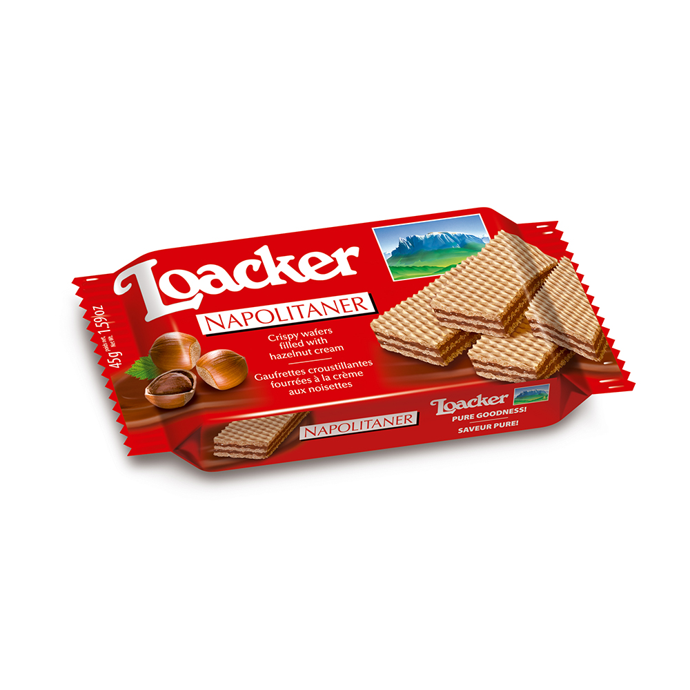 [Giao Nhanh HCM] Bánh xốp Classic Kem hạt dẻ hiệu Loacker - Loacker Classic Napolitaner 45g