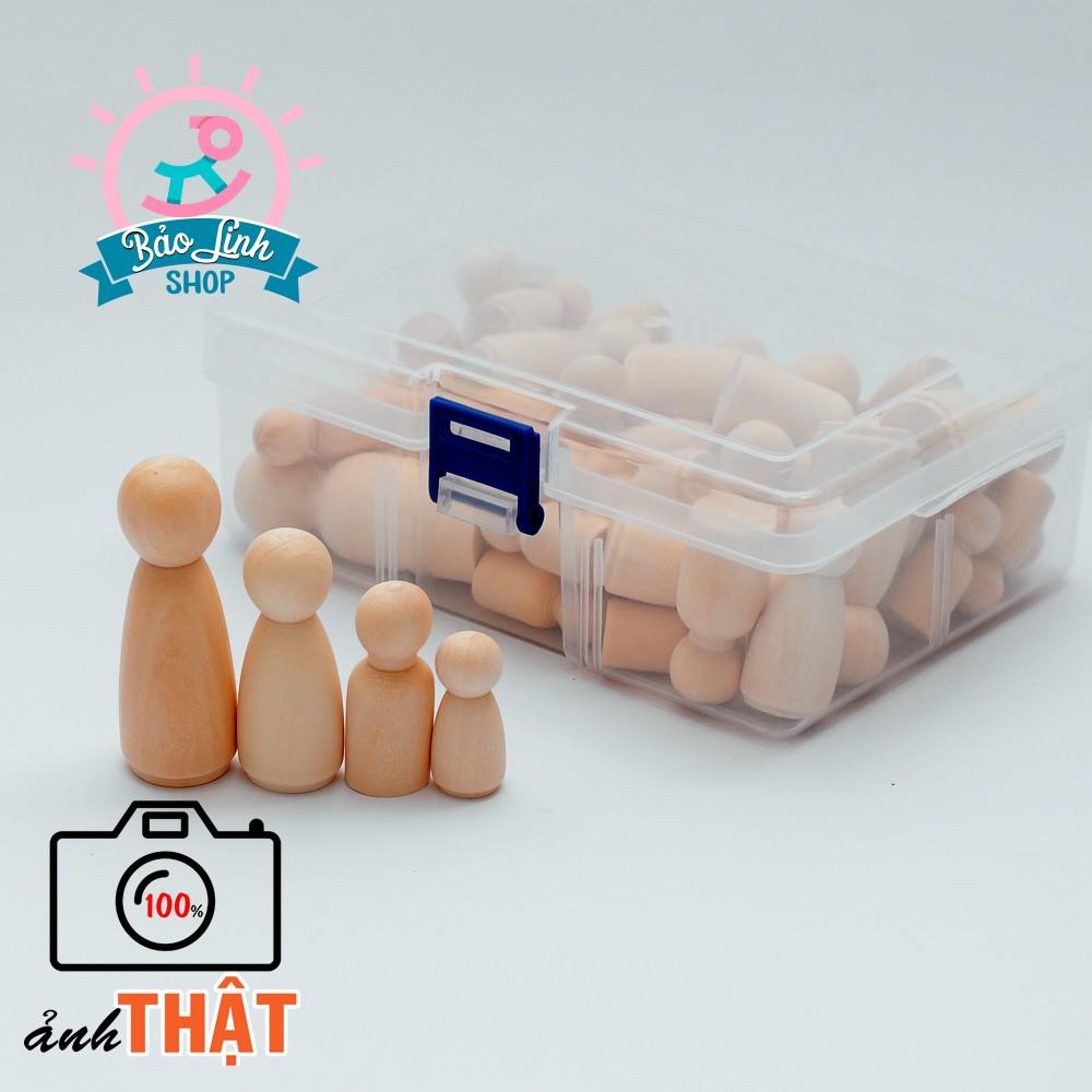 SET 50 búp bê gỗ tự vẽ - ĐỦ SIZE| Đồ chơi an toàn