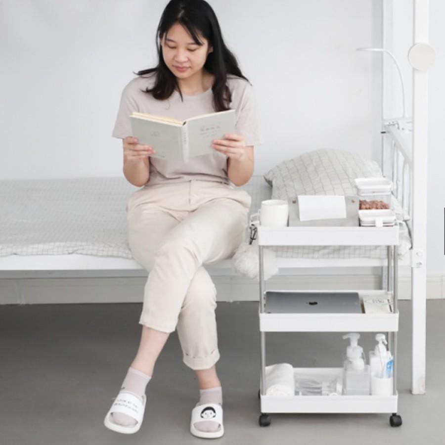 Kệ Để Đựng Đồ nhà tắm 3 tầng/ 4 tầng Có Bánh Xe Đẩy Di Động Nhà Bếp, Phòng Tắm Cao Cấp
