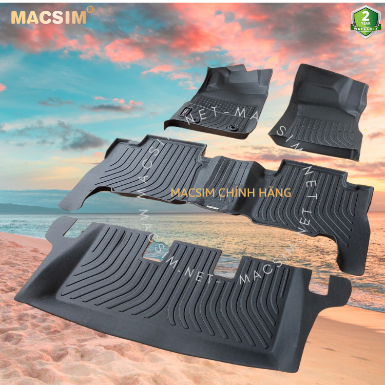 Hàng loại II Thảm lót sàn xe ô tô Toyota Fortuner/Innova 2008-2016 (sd)Nhãn hiệu Macsim chất liệu nhựa TPE cao cấp màu đen