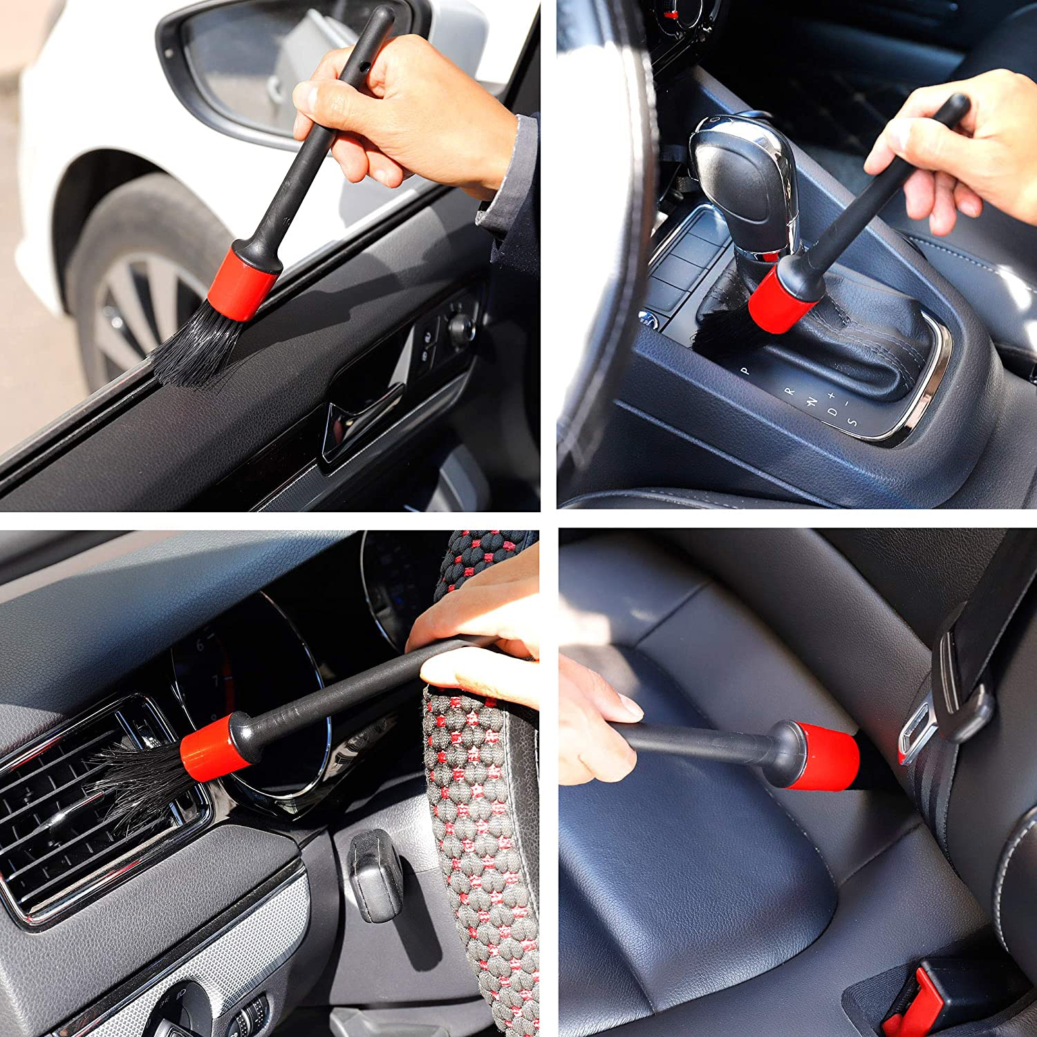 Bộ 5 chổi cọ vệ sinh ô tô xe máy đa năng Kiotool cọ rửa khoang máy nội thất mâm nốp