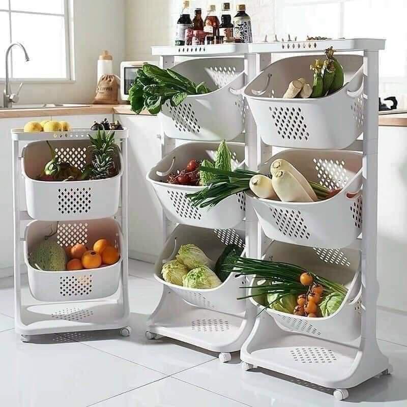 KỆ ĐỰNG ĐỒ 3 TẦNG CÓ BÁNH XE