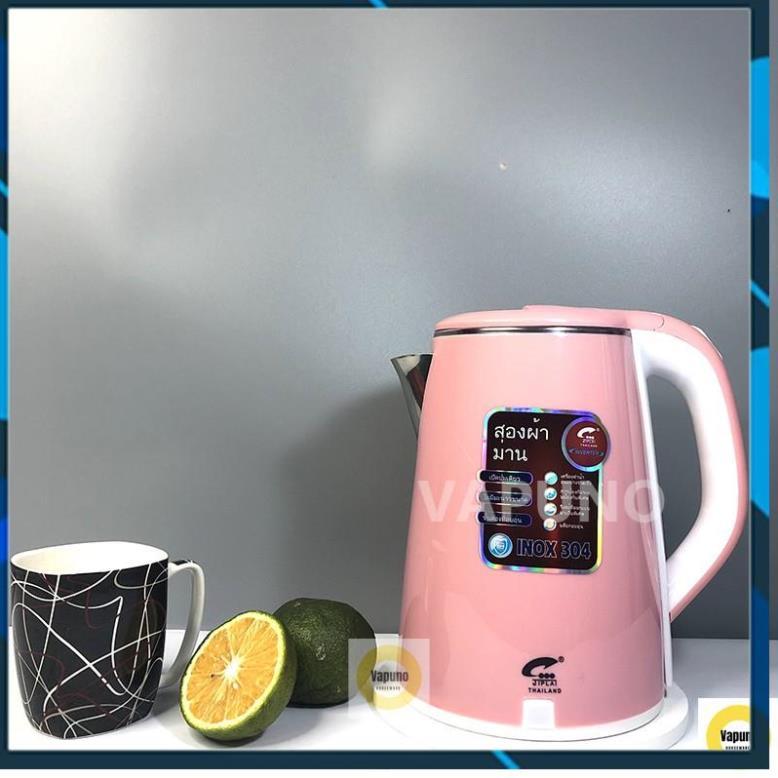 Ấm Siêu Tốc Đun Nước Thái Lan Jiplai 2 Lớp Bình 2.5 Lít Chống Nóng Chống Giật Bảo Hành 12 Tháng Tự Động Ngắt Khi Sôi