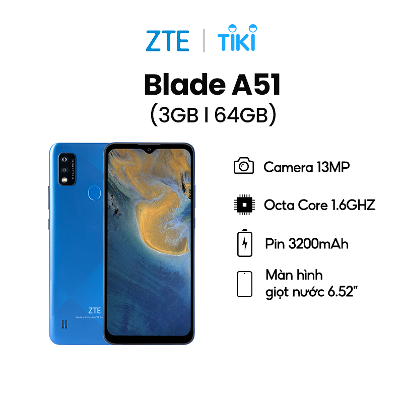 Điện Thoại ZTE Blade A51 3GB l 64GB - Hàng Chính Hãng