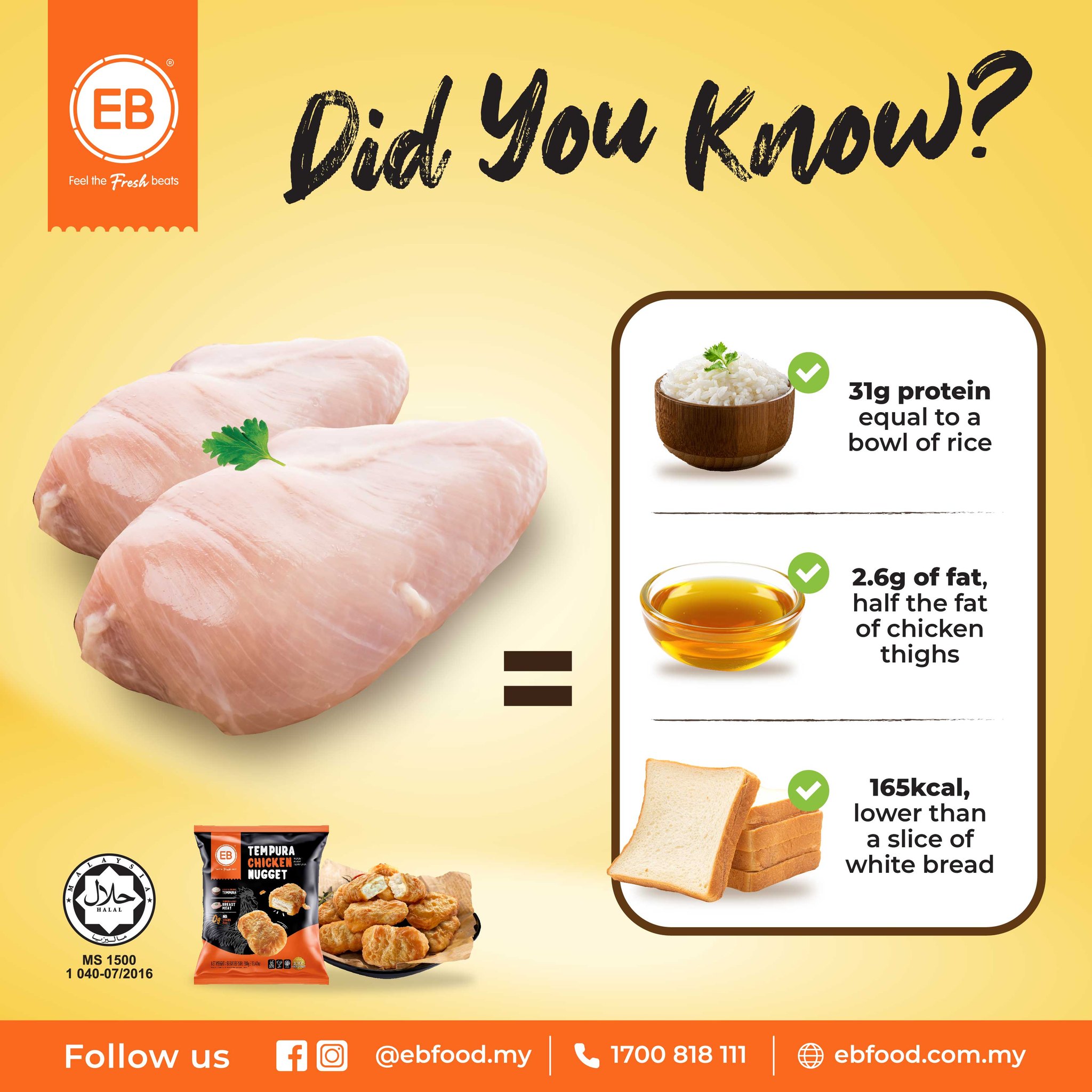GÀ VIÊN PHOMAI TẨM BỘT 380G EB MALAYSIA