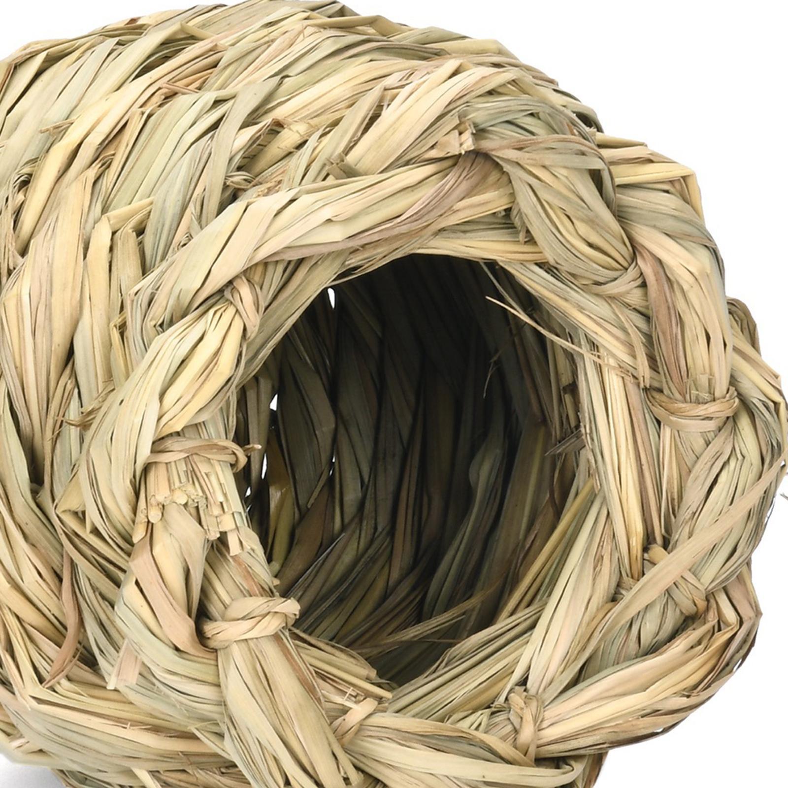 Hanging Straw Cage Bed Rest Room Chew Toy Hut Rabbit  for Hamster