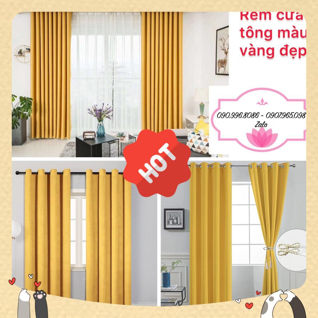Rèm cửa đi cửa sổ sẵn khoen cắt chiều cao miễn phí