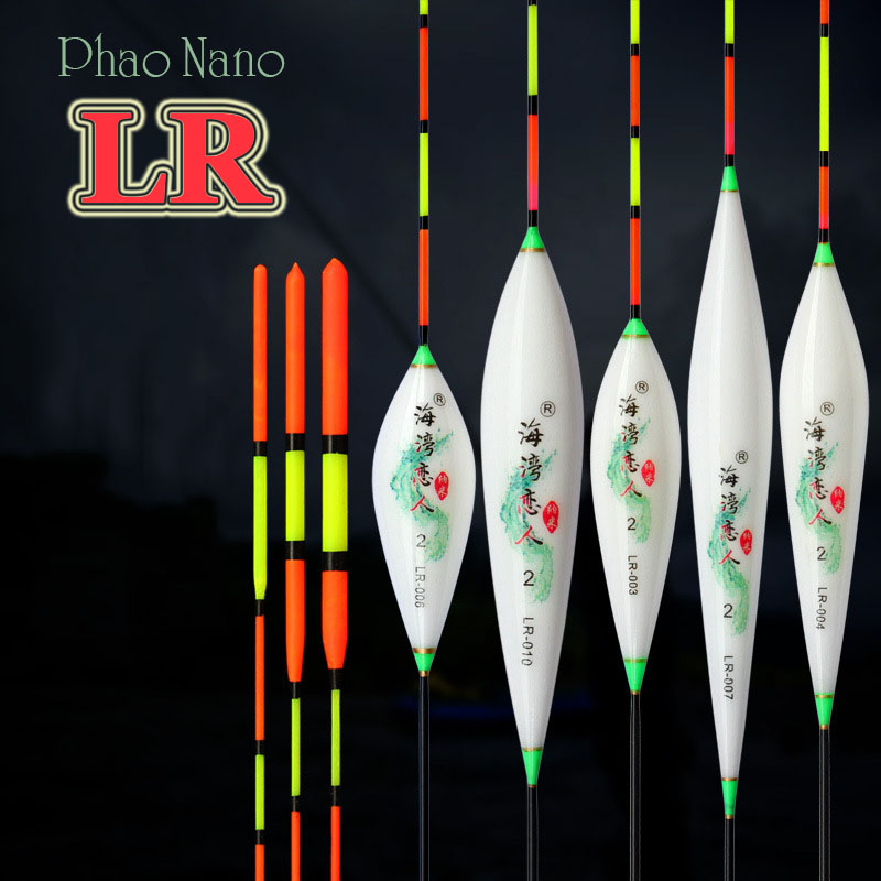 Phao câu cá nano, màu trắng họa tiết xanh câu cá nhạy, có đủ thông số mã LR
