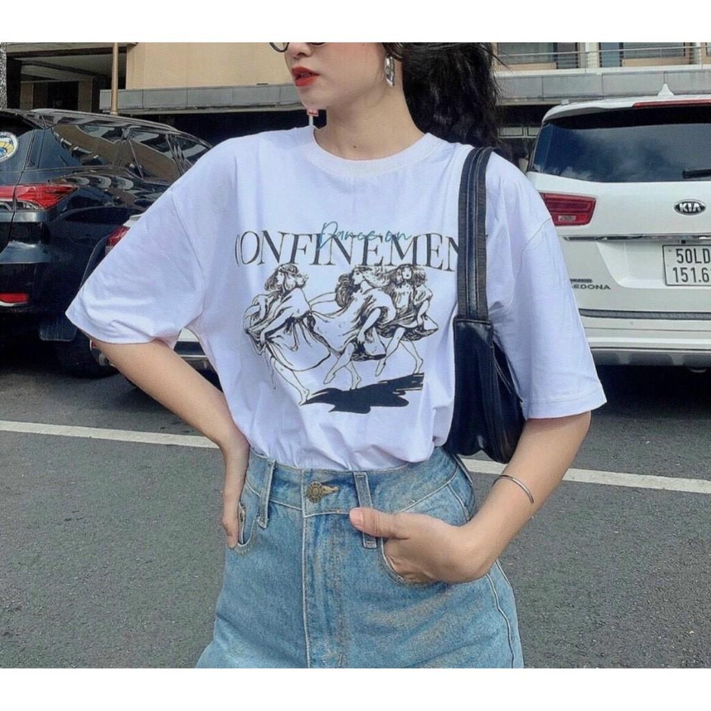 ÁO THUN IN CONFINEMEN TRẮNG - AT0442