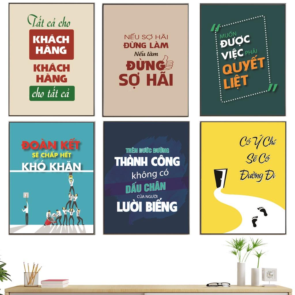 Tranh Treo Tường Câu Nói Hay - Tranh Tráng Gương Pha Lê Động Lực Làm Việc