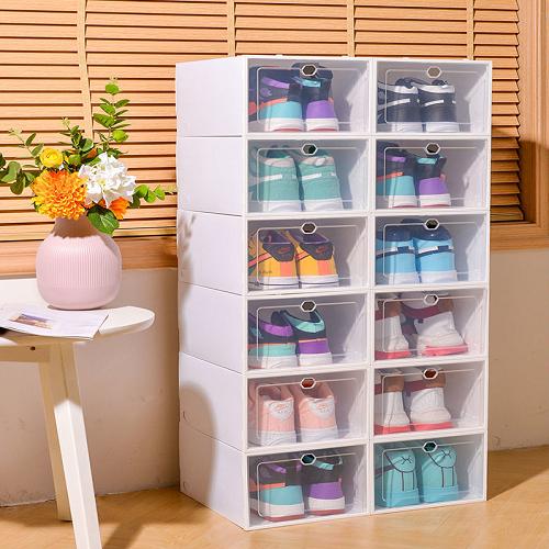 Hộp Đựng Giày Dép Lắp Ghép Thông Minh, Tủ Sắp Xếp Giày Nắp Nhựa Cứng Lắp Ráp Tiện Lợi