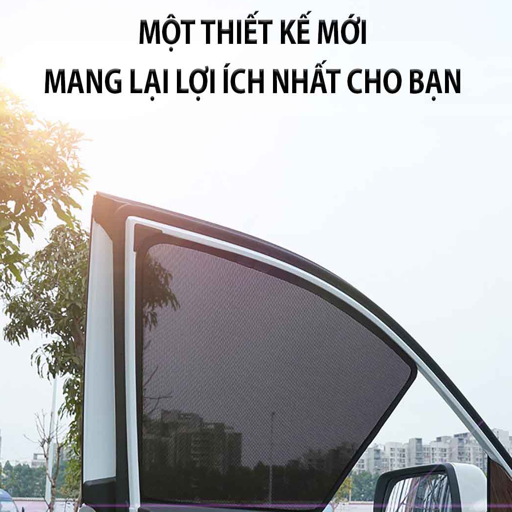 Bộ rèm che nắng ô tô nam châm theo xe HONDA CITY - Hàng Chính Hãng - Quà tặng cây thông thơm treo xe