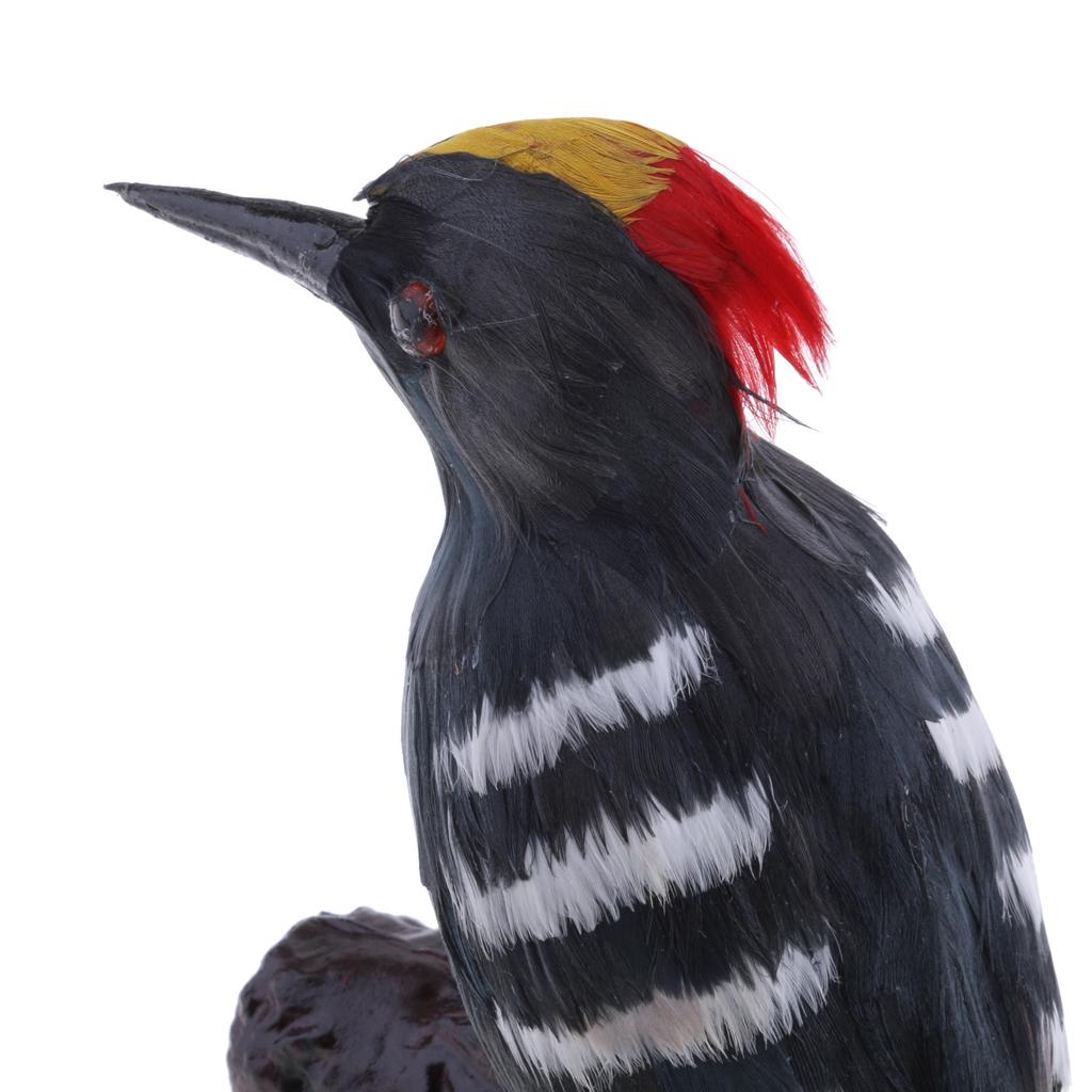 Colorful Artificial Feathered Realistic Home Garden Decor Woodpecker Bird