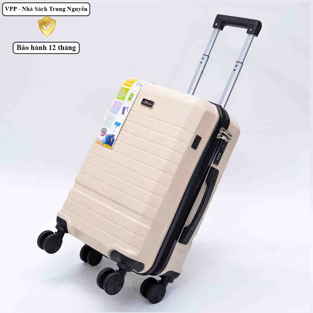 Vali kéo Xbags White Titan Pro size 20 cao cấp chống va đập khóa TSA XB6105