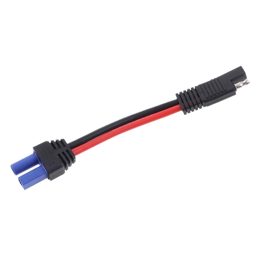 2Pieces 1-48V SAE to EC5 Female Power Adapter Cable for Car Solar Battery