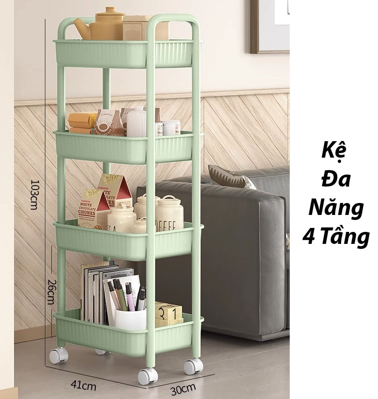 Nubie Kệ Đựng Đồ Dùng Đa Năng, Xe Đẩy Spa, Nhựa PP Chắc Chắn, Có Bánh Xe Và Lỗ Thoát Nước