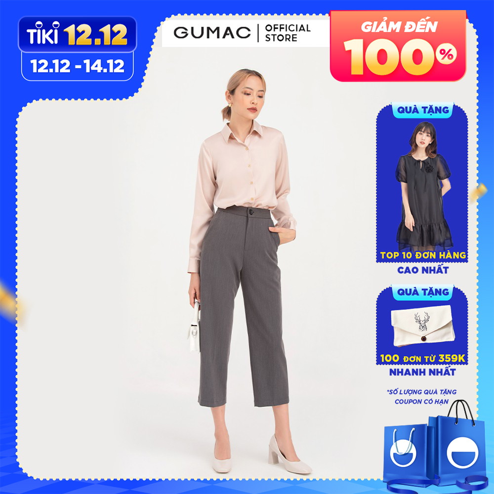 Quần tây nữ GUMAC QB752 ống suông