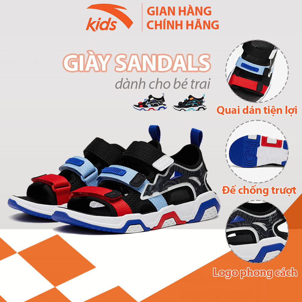 Sandals thời trang thể thao bé trai êm ái, quai dán tiện lợi, thoáng khi W312326921