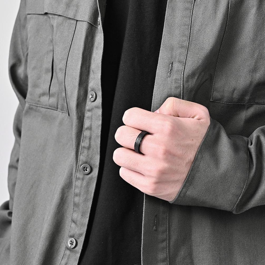 Nhẫn Nam Màu Bạc Đen Xích Ren Ring Đẹp Cao Cấp - Nhẫn Chất liệu Titan Không Gỉ - Ren Ring - CamCamVintage