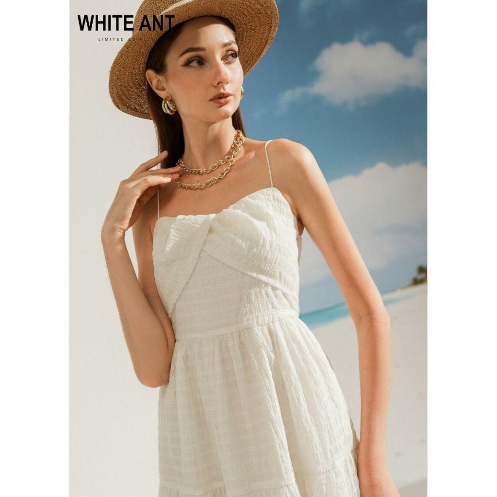 Đầm Hai Dây Maxi Nữ WHITE ANT Happy Dress Thiết Kế Dáng Xoè Phối Màu Thanh Lịch, Chất Vải Mềm Nhẹ 120400016.001