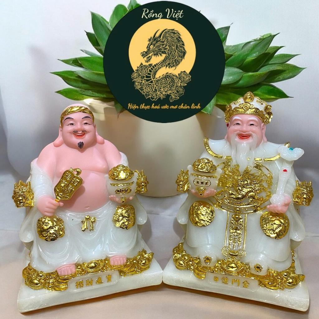 Set ban thần tài sứ trắng RỒNG VIỆT, bộ thờ thần tài đầy đủ cho gia chủ mệnh kim, thuỷ