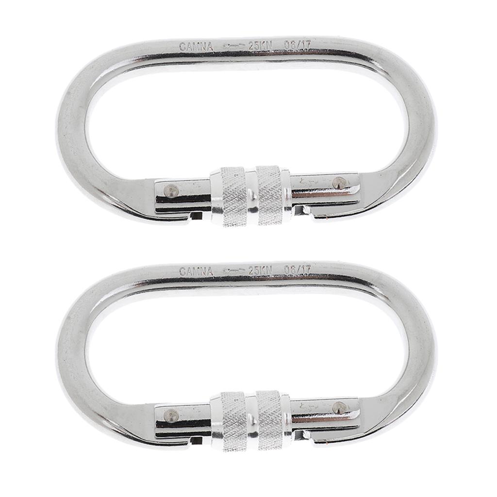 2 Mảnh 25KN Vítgate Khóa đá Leo Núi Leo Núi Carabiner
