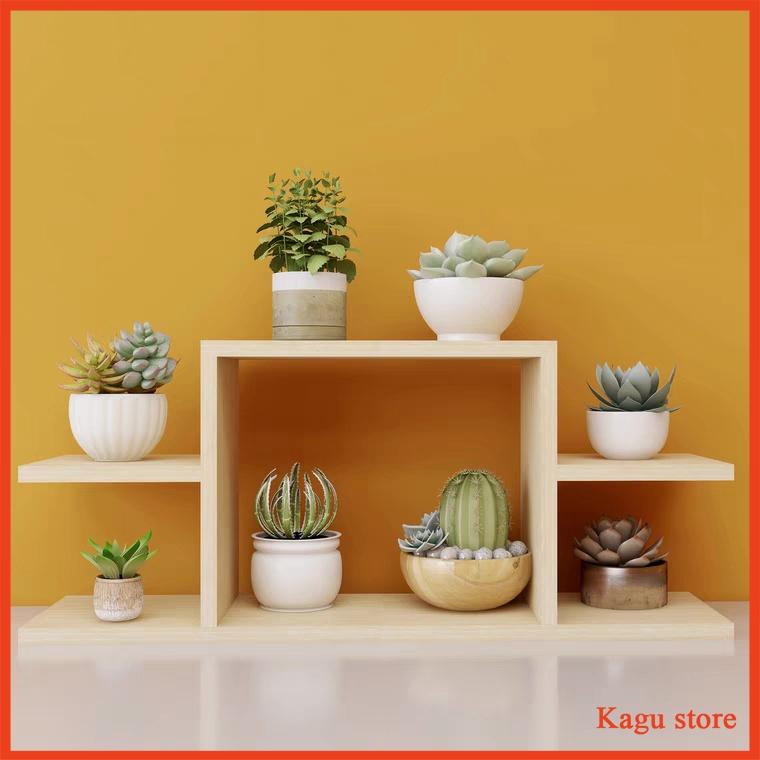 Kệ trang trí để bàn , kệ decor mini trang trí phòng gỗ mdf lắp ráp đa năng - kagu