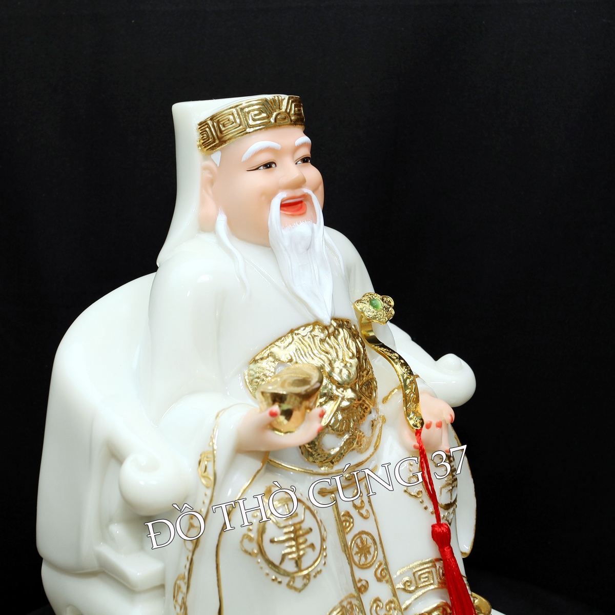 TƯỢNG THẦN TÀI THỔ ĐỊA MÀU TRẮNG - HÀNG NHẬP KHẨU