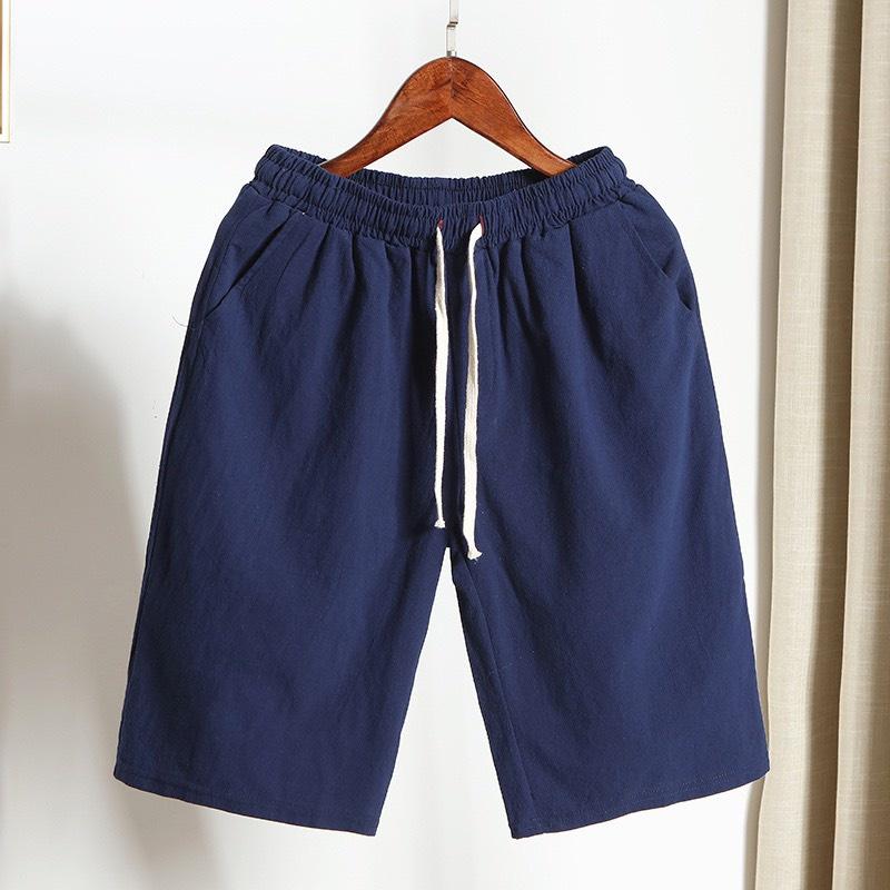 Quần short nam Pantoni chất đũi mềm mát, quần ngố nam chuẩn form cạp chun dây rút(SD79
