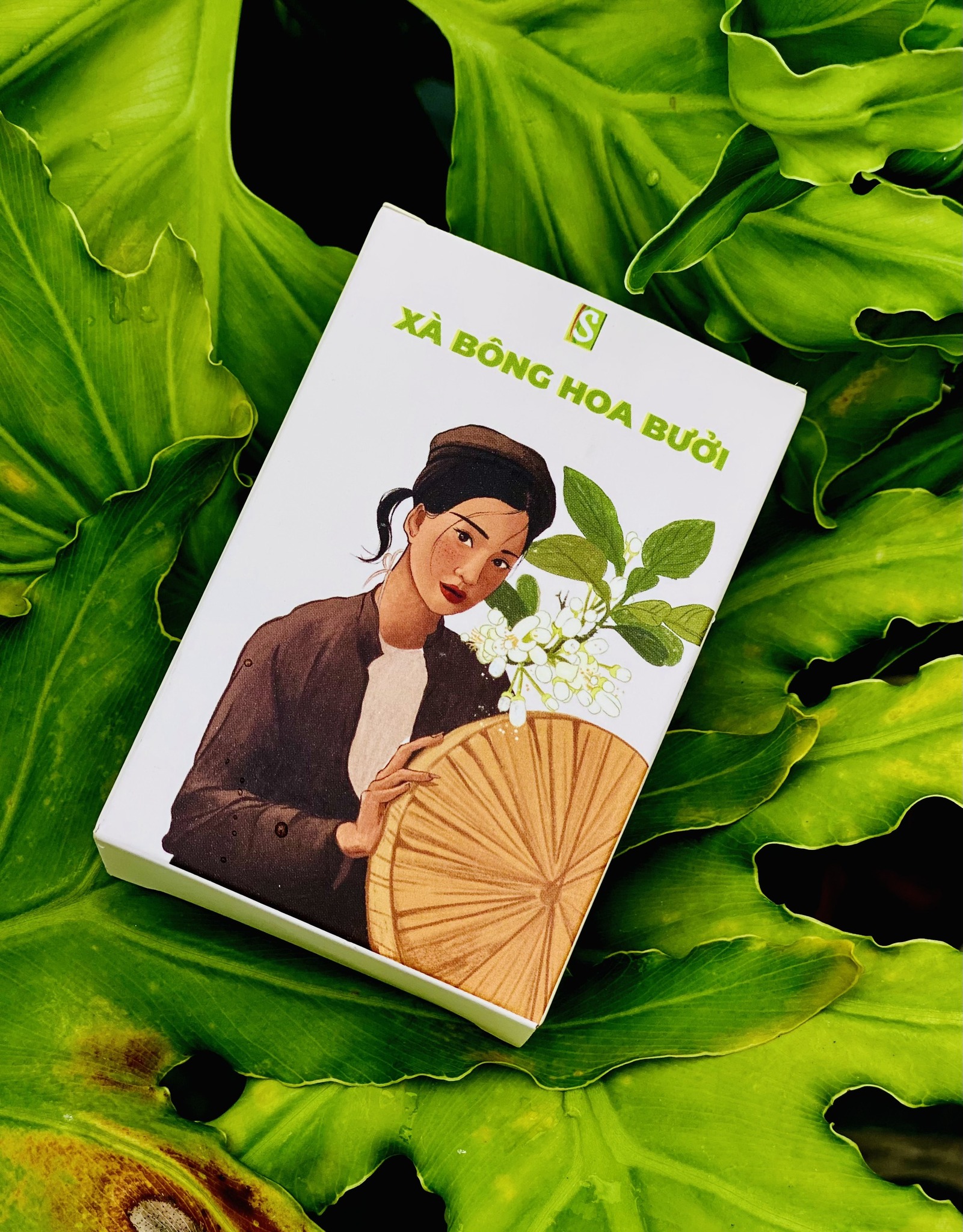 Xà bông Sinh Dược Hoa Bưởi giảm mụn xà phòng làm sạch dưỡng ẩm và làm mềm da chiết xuất 100% từ thiên nhiên 80gr kèm túi