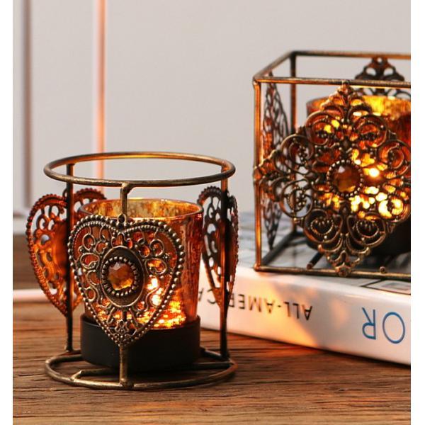 Vintage Metal Glass Tea Light Candle Holder Candlestick Wedding Xmas Decor A