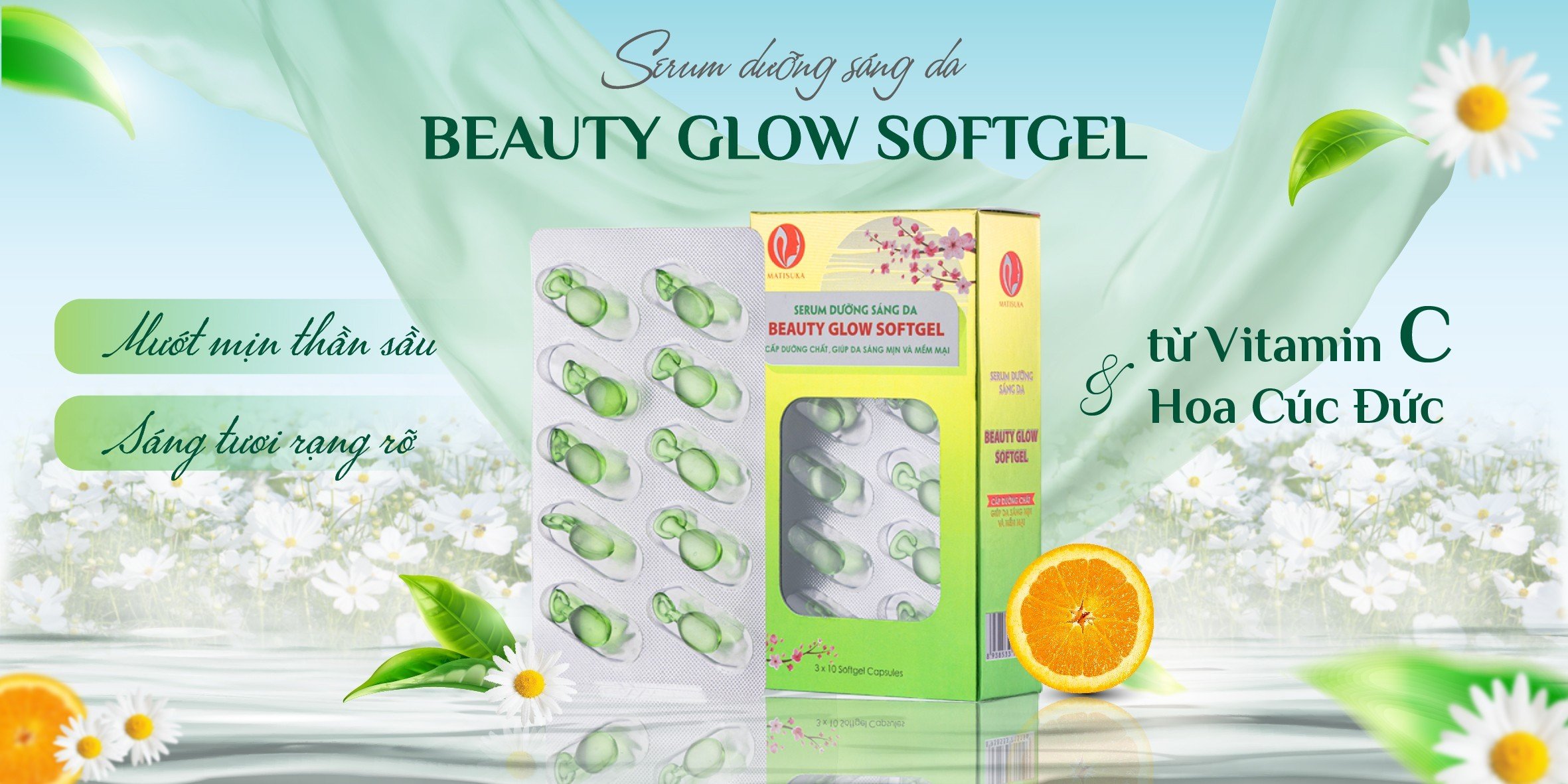 Serum Dưỡng Sáng Da Matisuka BEAUTY GLOW SOFTGEL (h/30v)