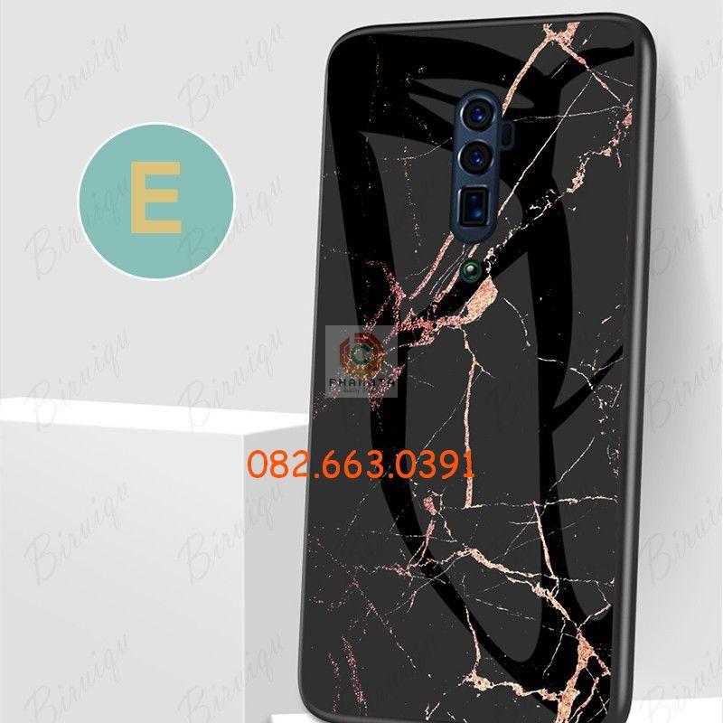 Ốp lưng tráng gương vân đá cẩm thạch sang trọng dành cho Oppo Reno 2