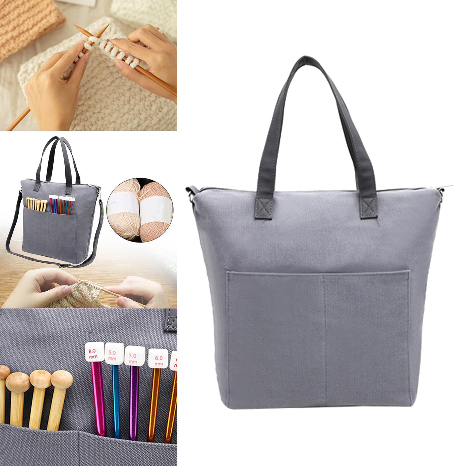 Yarn Storage Bag Knitting Bag Case Lightweight Yarn Holder Durable Large Capacity Knitting  Bag Large Crochet Bag Tote for Crocheting
