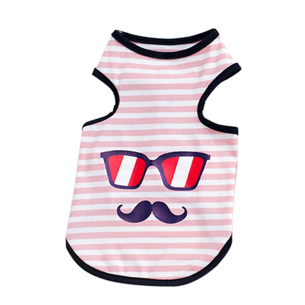 Sunglasses Print Pet Puppy Dog Cat Pet Clothes Dress Vest T Shirt