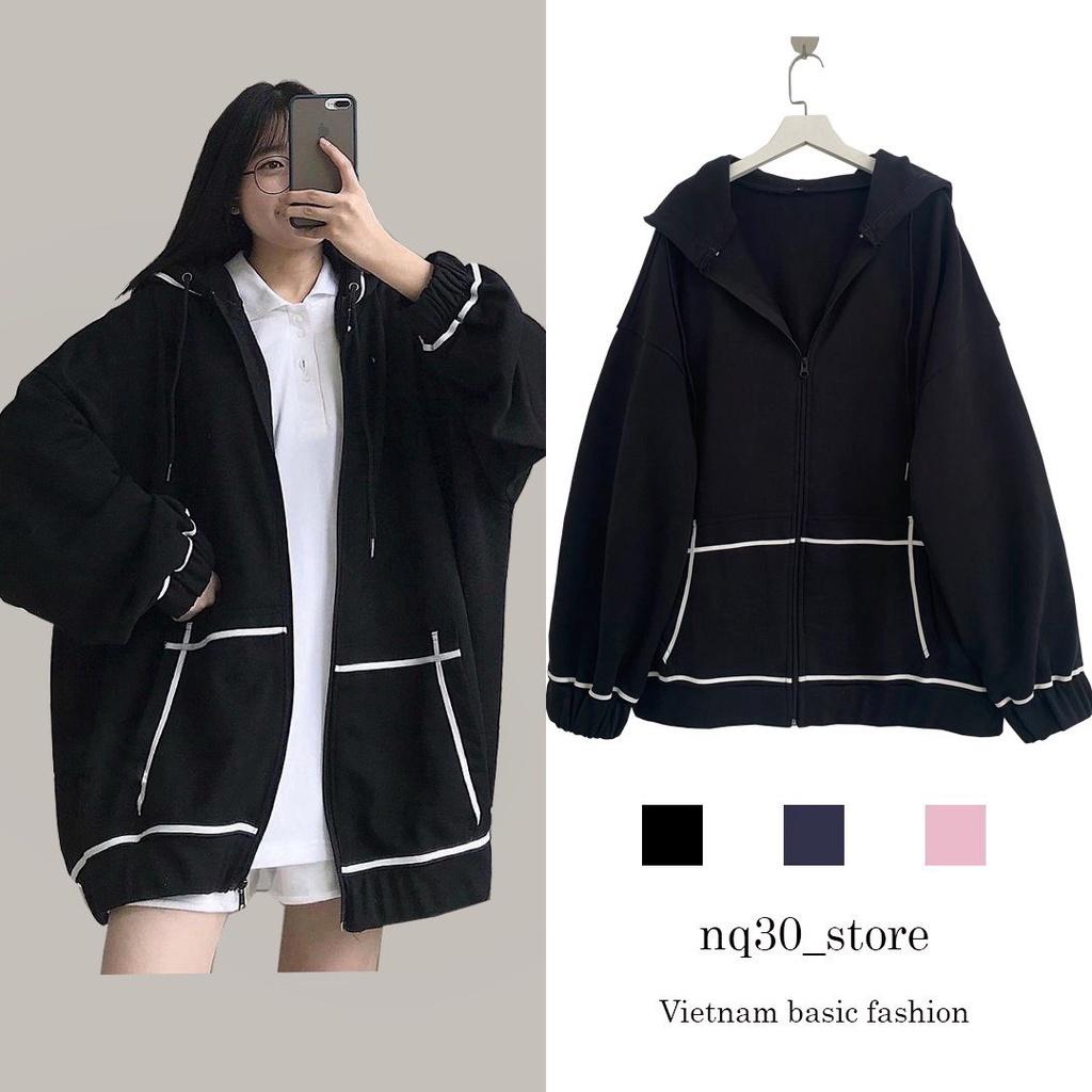 Áo Khoác JENNIE Nỉ Chân Cua Form Rộng Nam Nữ Unisex