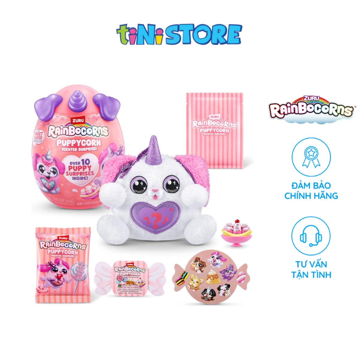 Đồ Chơi Trứng Kỳ Lân Cún Con Kèm Phụ Kiện Hương Thơm Zuru Rainbocorns Puppycorn S8 (Mẫu ngẫu nhiên) 9298