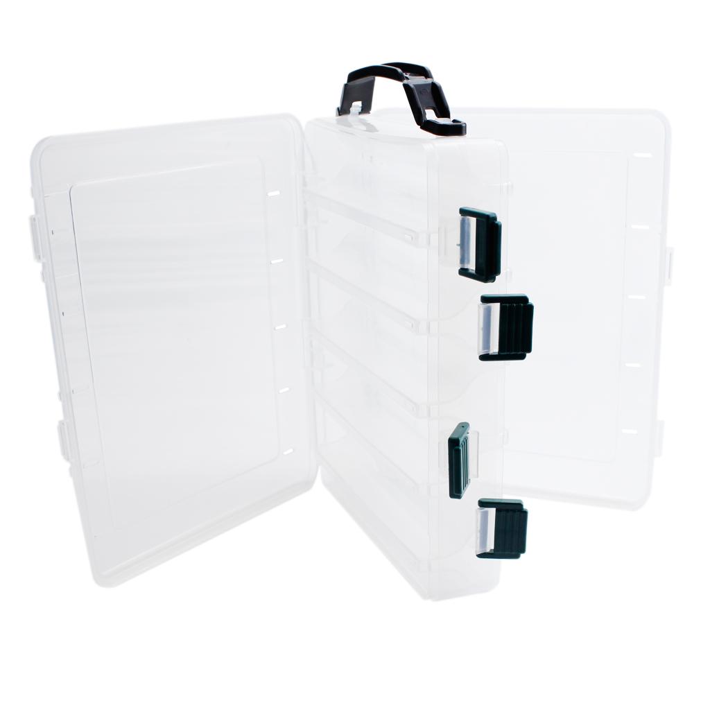 Fishing Tackle Box Double-sided Durable Fishing Tools Case with Dividers