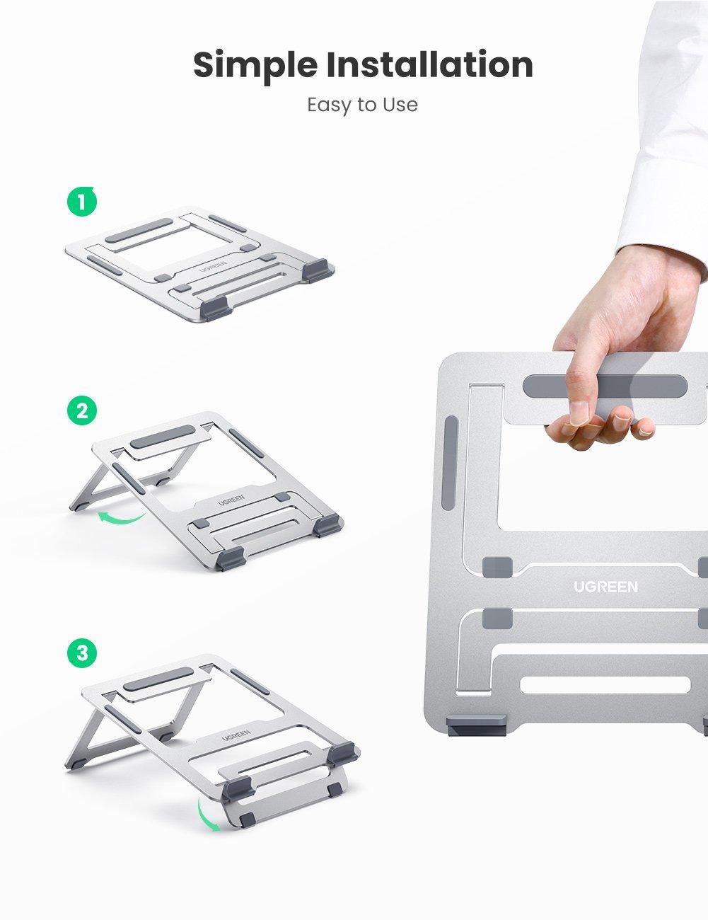 Ugreen UG80702LP309TK Màu Bạc Giá đỡ máy tính xách tay - HÀNG CHÍNH HÃNG