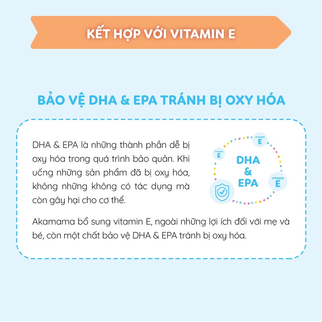 Bổ sung DHA &amp; EPA cho bà bầu Akamama (90 viên)