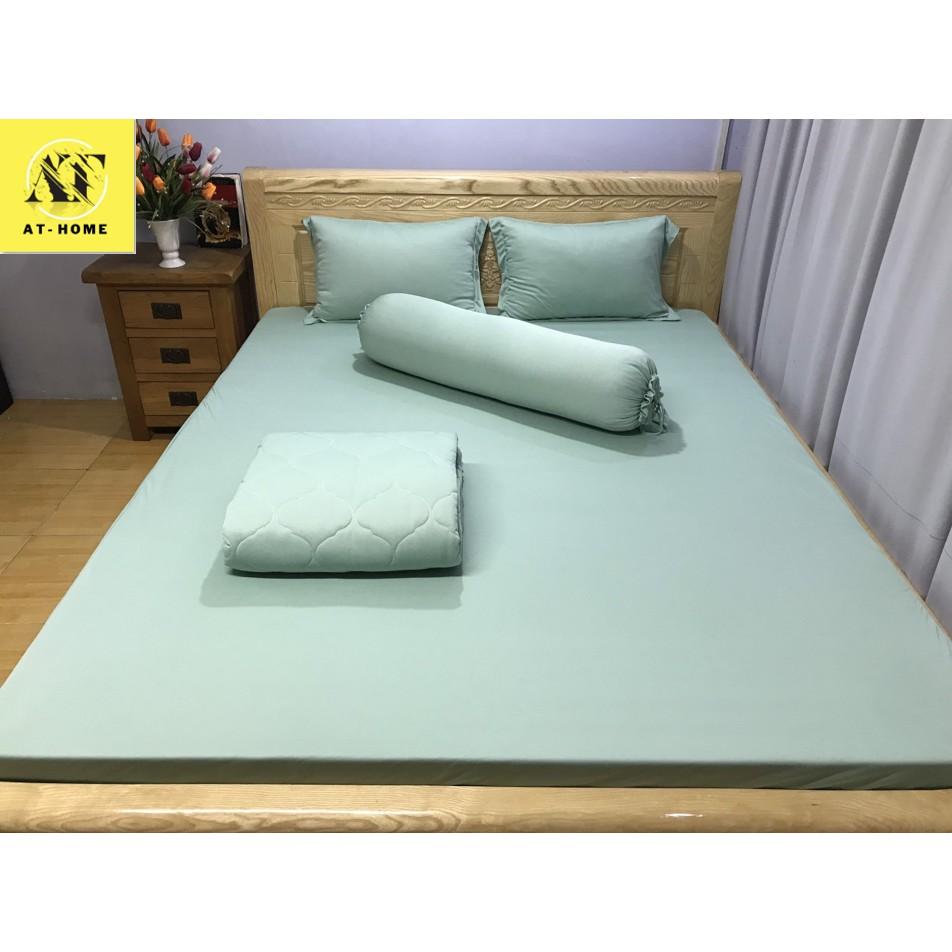 Ga - Drap Giường Lẻ Thun Mát Lạnh Thương hiệu LAN PHAM BEDDING - Màu Xanh Matcha