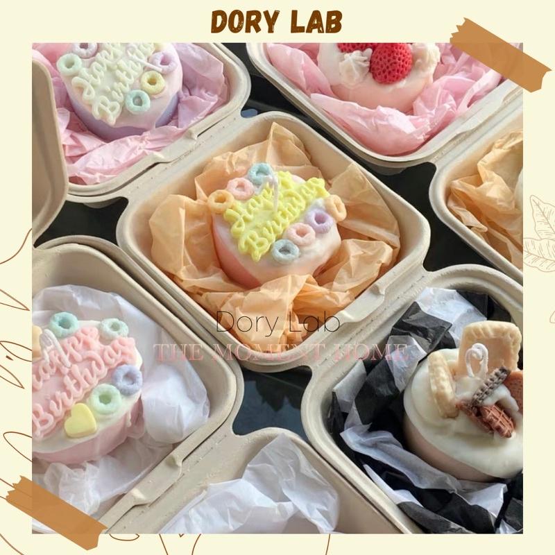 Nến Thơm Bánh Sinh Nhật Happy Birthday Mix Kẹo Vòng Nhiều Màu Sắc - Dory Lab