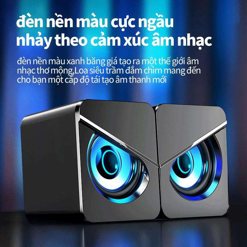 Loa máy tính có dây USB Âm trầm sâu Loa hộp âm thanh nổi 4D cho máy tính xách tay --- BH 3 Tháng