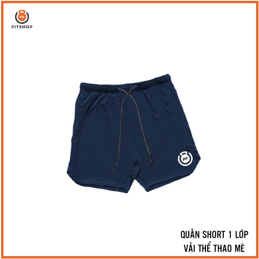 Quần short tập gym xẻ vải mè thể thao Made in Việt Nam
