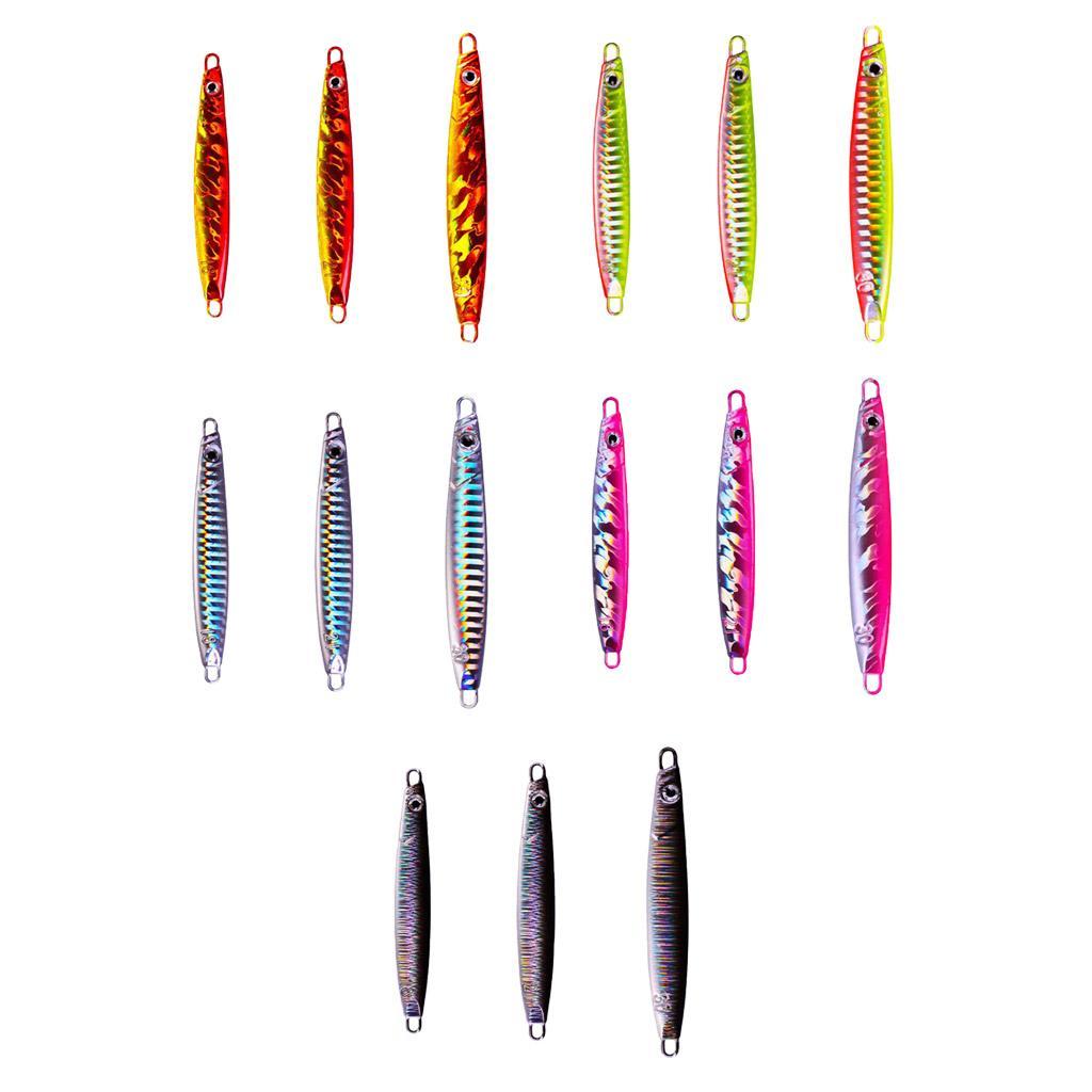 3 Pieces Metal Fishing Jig Baits 18g 21g 30g 3D Bionic Jigging Fishing Lures Fishing Tackle
