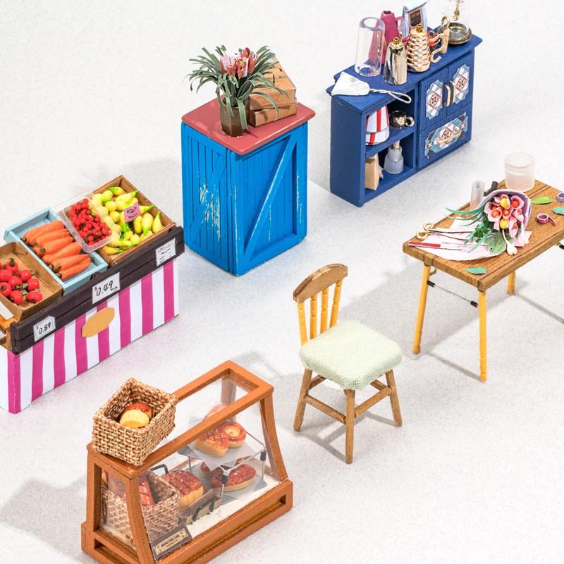 Mô hình nhà DIY Doll House Carl’s Fruit Shop DG142 Vegetable Market Miniature