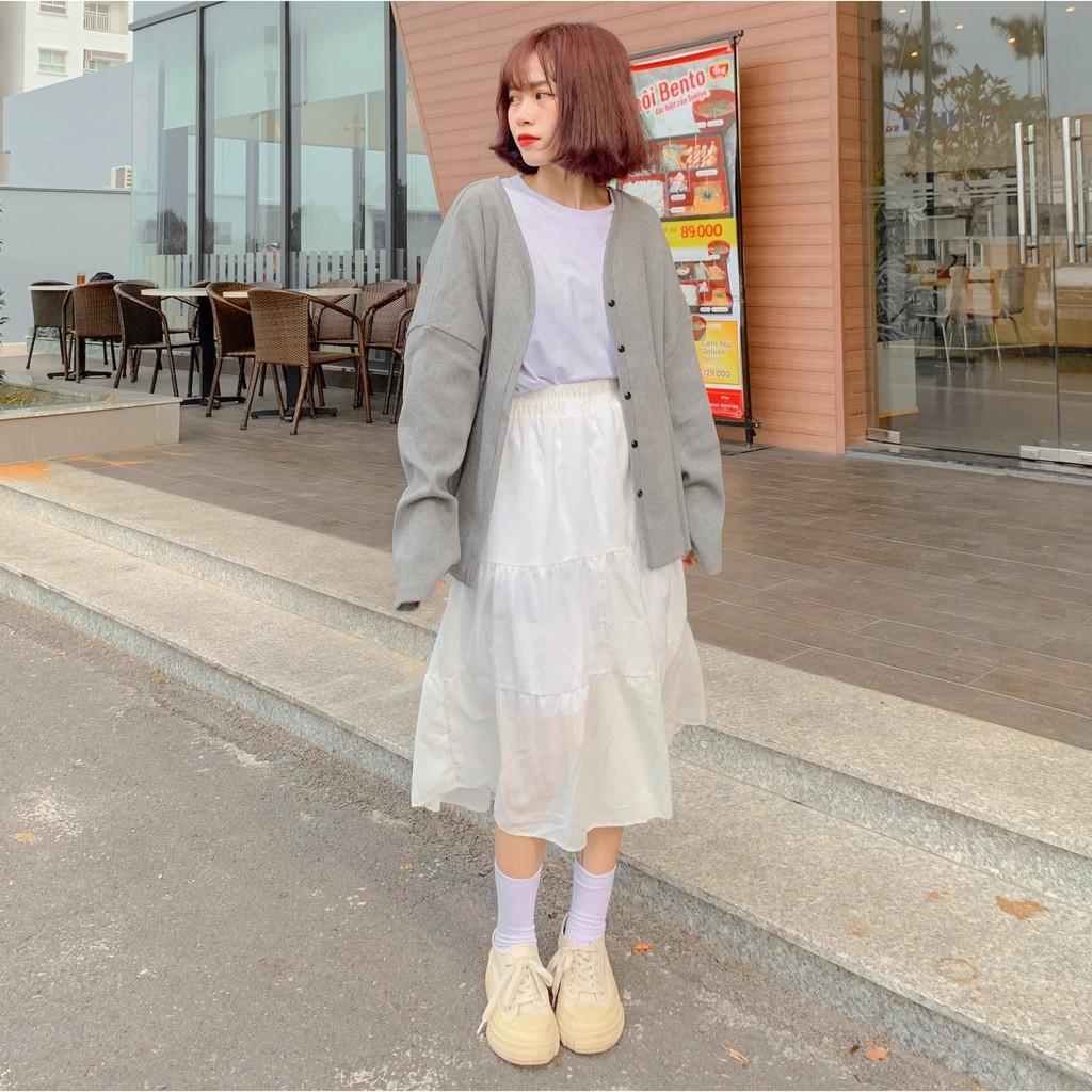 Áo Khoác Nỉ Cardigan Hàn Trơn Form Rộng Ulzzang (Ảnh thật