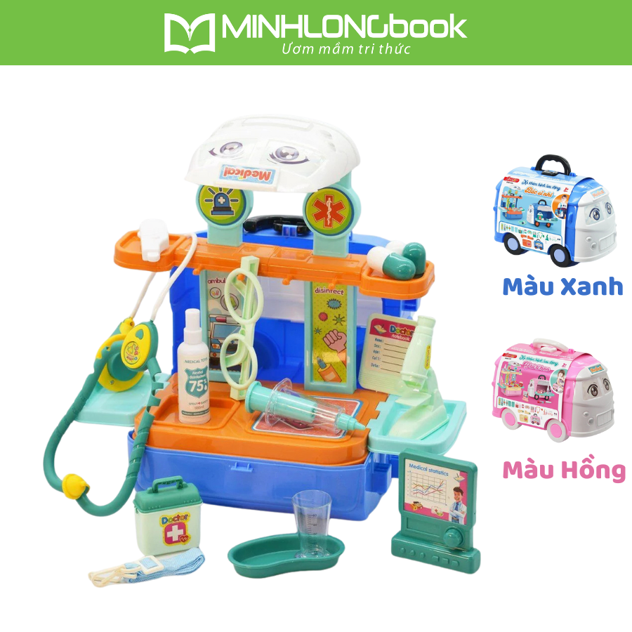 Đồ Chơi DUKA: Đồ Chơi Xe Khám Bệnh Lưu Động Bác Sĩ Nhí (Màu Xanh/Hồng)