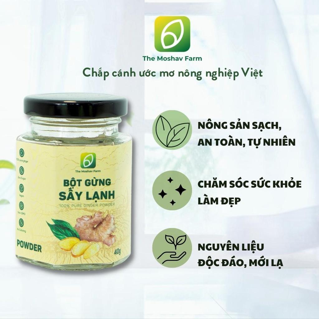 Bột Gừng Sấy Lạnh The Moshav Farm Tăng Cường Hệ Miễn Dịch, Chống Cảm Lạnh, Tốt Tiêu Hoá, Hũ 40 Gram